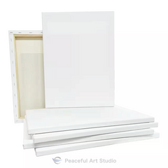 6 Pack 12x16" Peaceful Art Studio Canvas – 7oz Cotton, Triple-Primed, Acid-Free